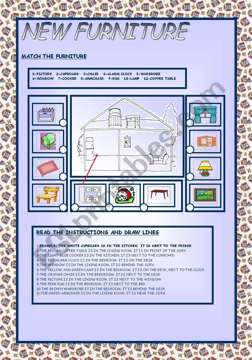 NEW FURNITURE worksheet