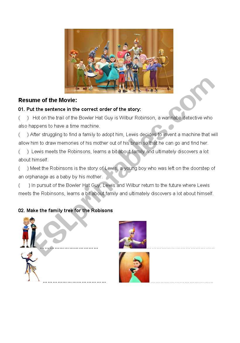 Movie: Meet the Robisons worksheet