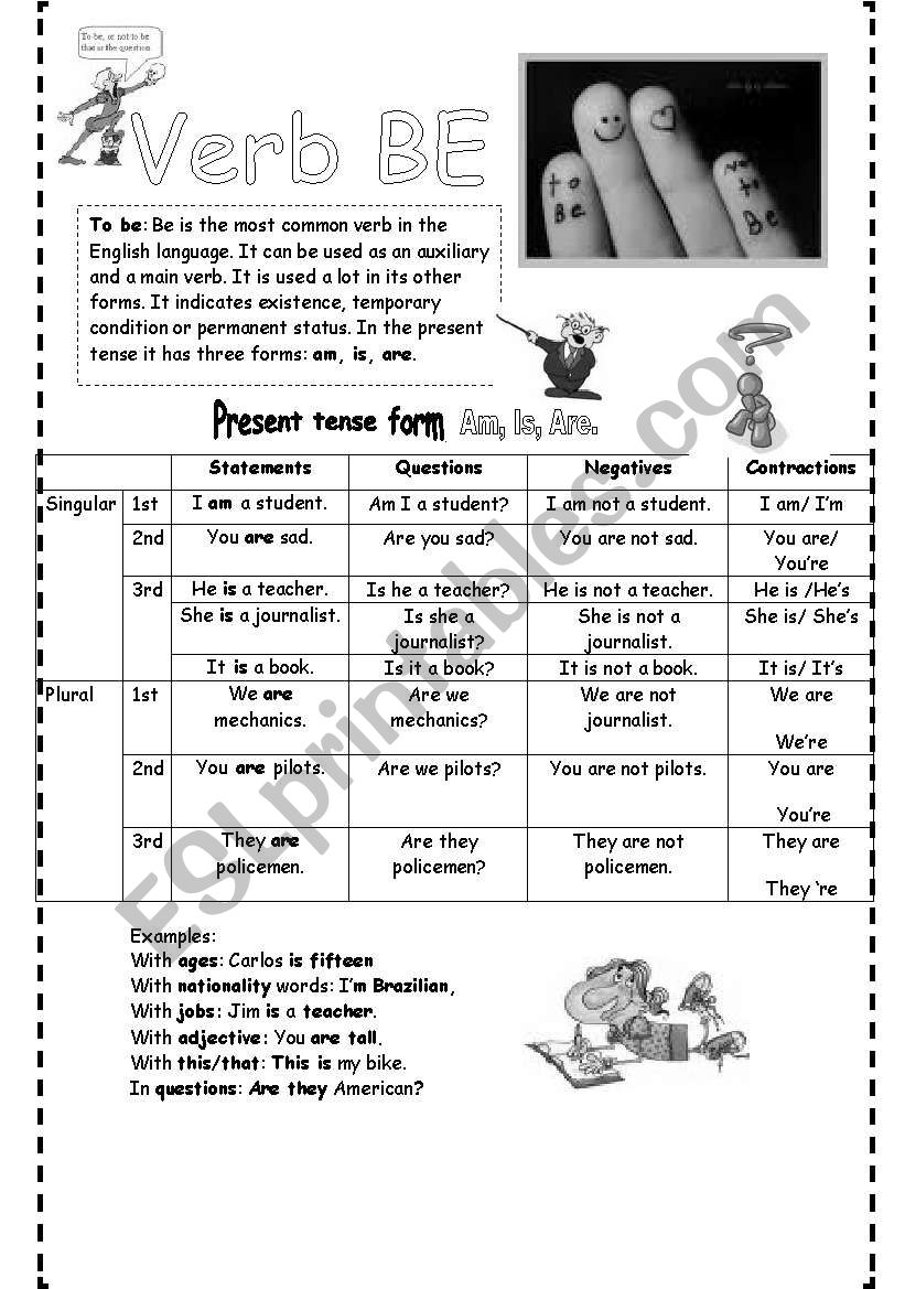 Verb Be worksheet