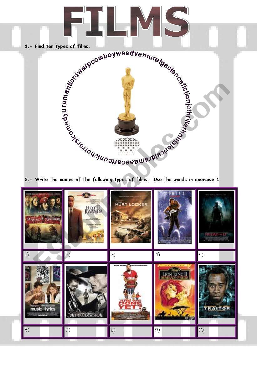 Films worksheet