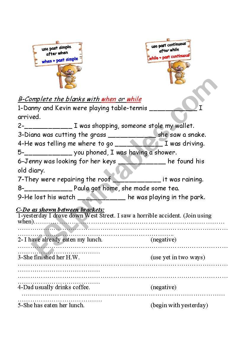 A Great Grammar Practice wrorksheet for Macmillan 5 Part 2