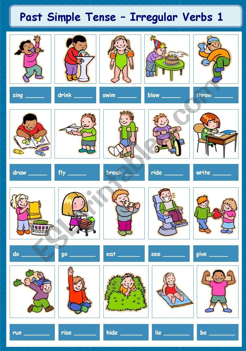 Past Simple Tense - Irregular Verbs 1-5