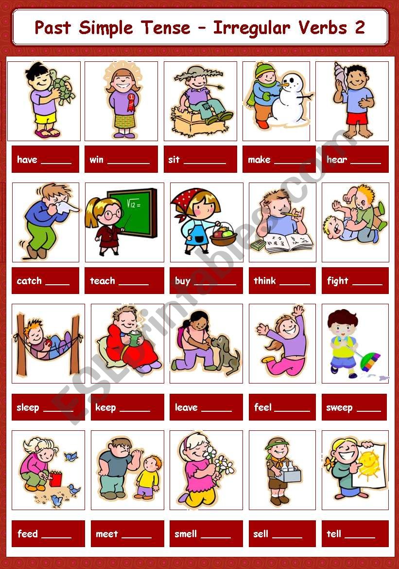 Past Simple Tense - Irregular Verbs 2-5