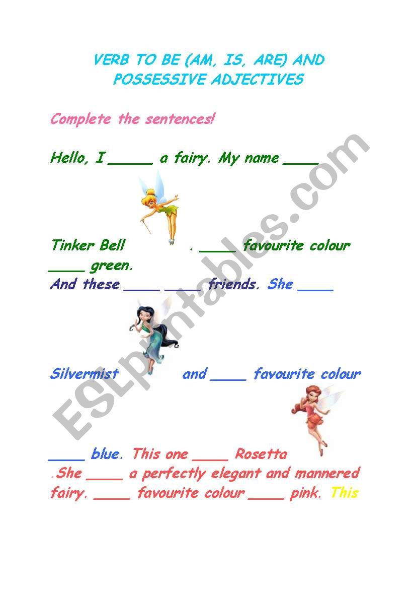 VERB TO BE AND POSSESSIVE ADJECTIVES