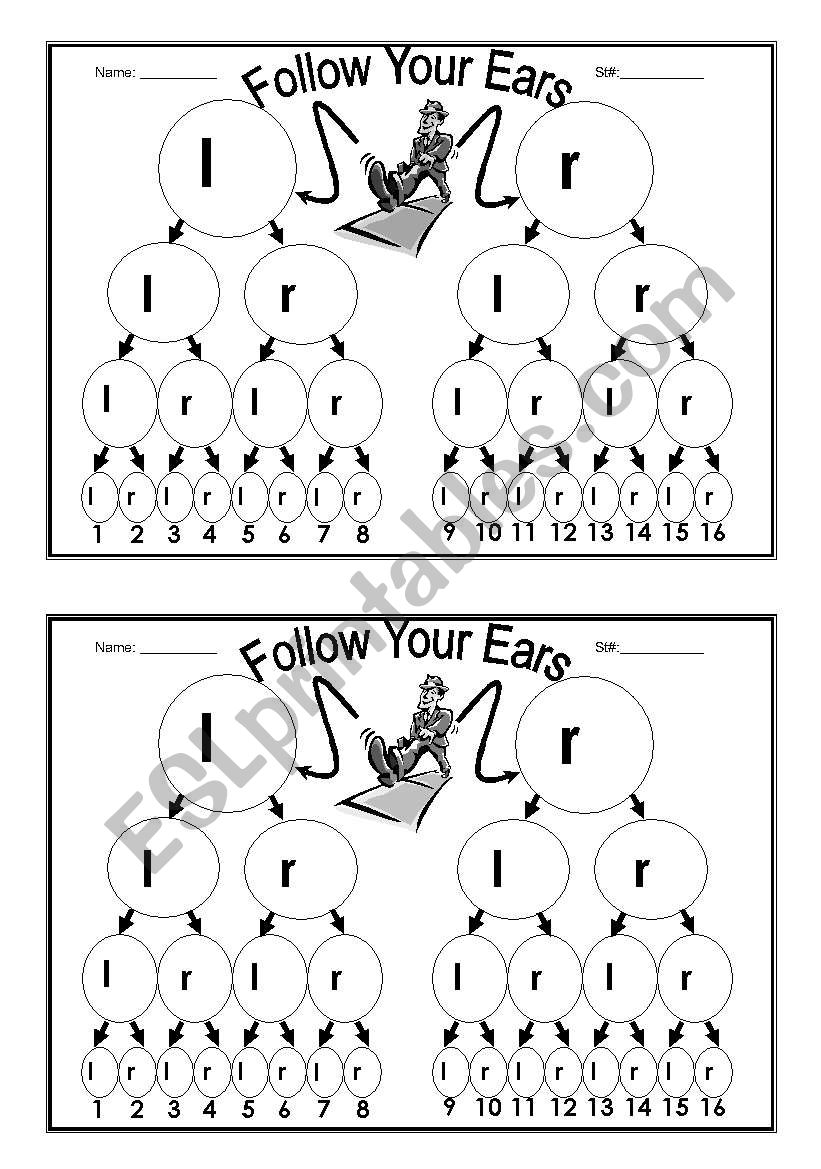 Pronunciation(r/l) worksheet