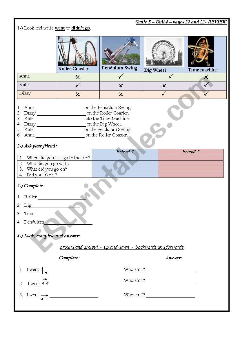 At the FAIR - Simple Past worksheet