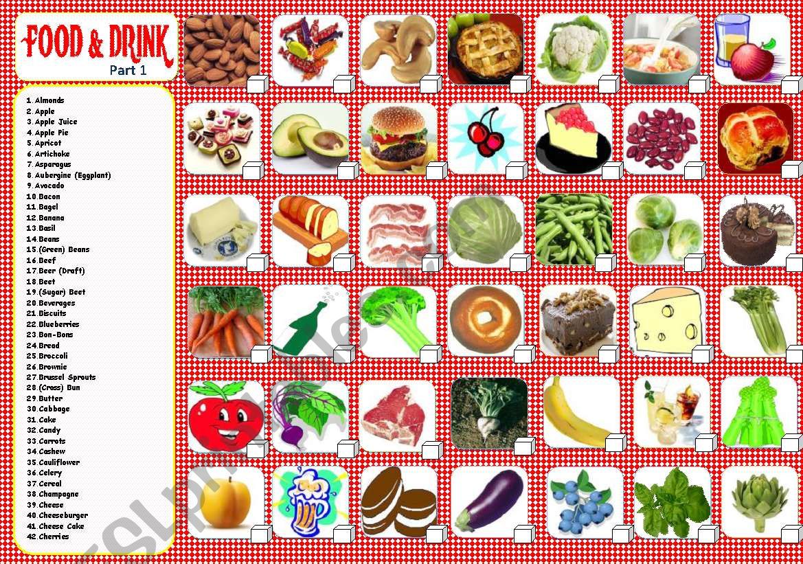 FOOD & DRINK part 1/5 worksheet