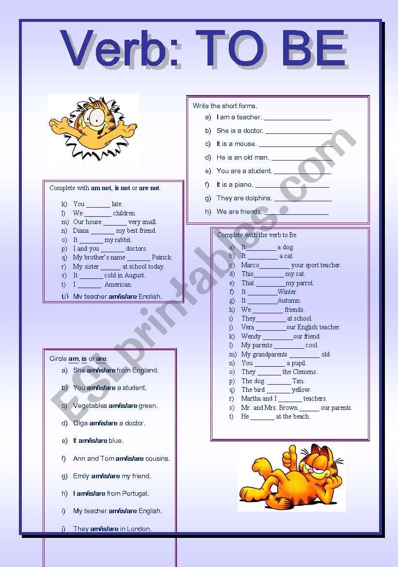 Verb: TO BE worksheet