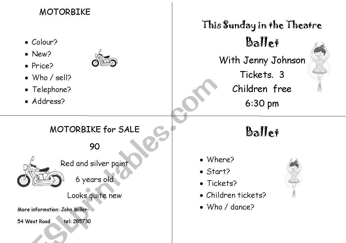 cards worksheet