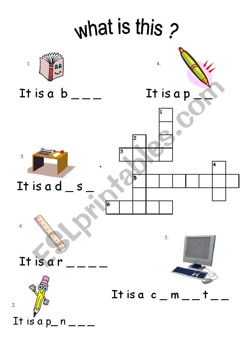 School Things worksheet