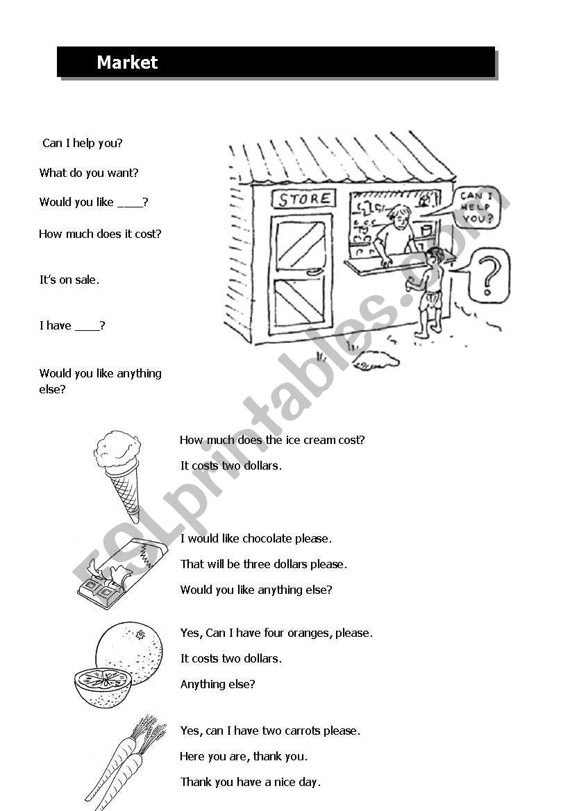 On the market worksheet