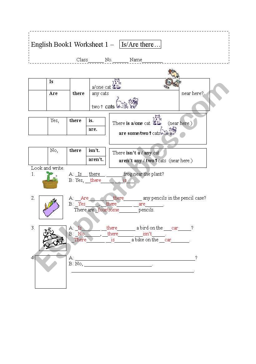 Is/Are there worksheet