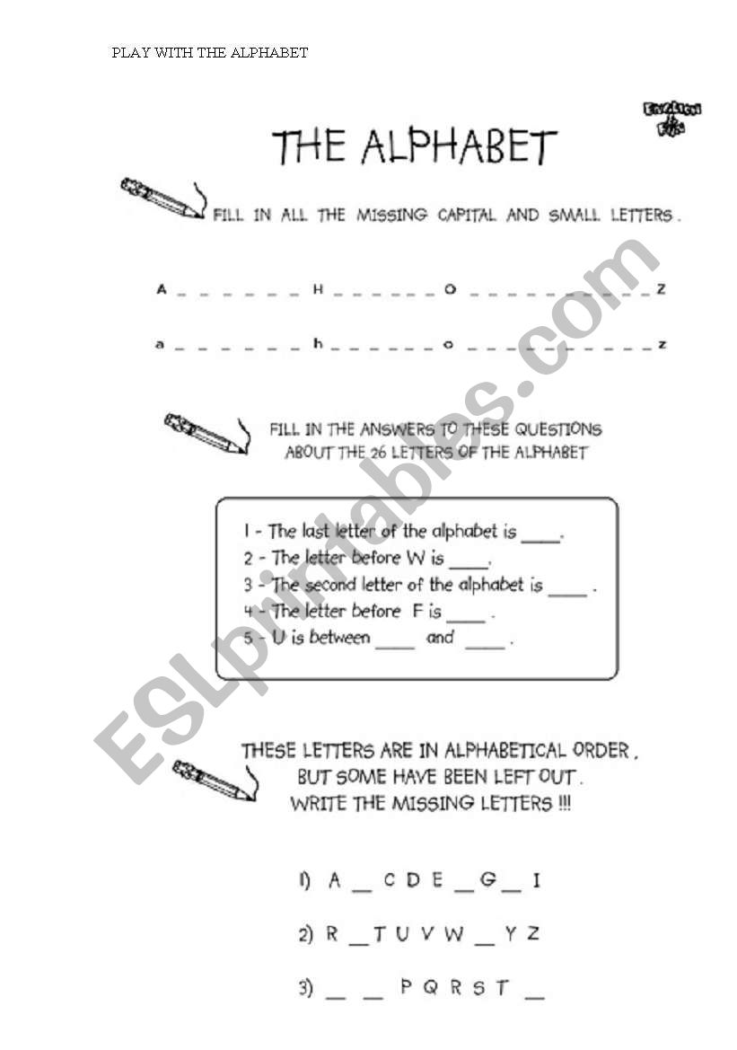 The alphabet worksheet