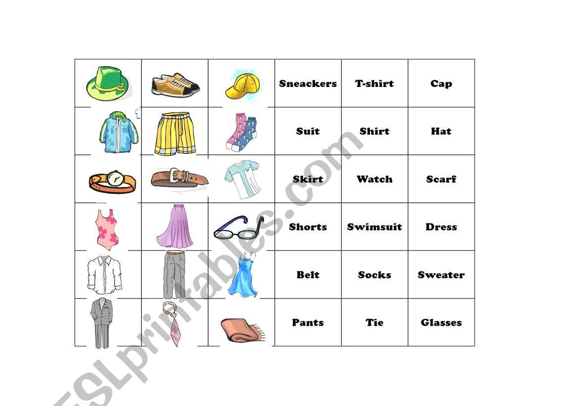 Memory worksheet