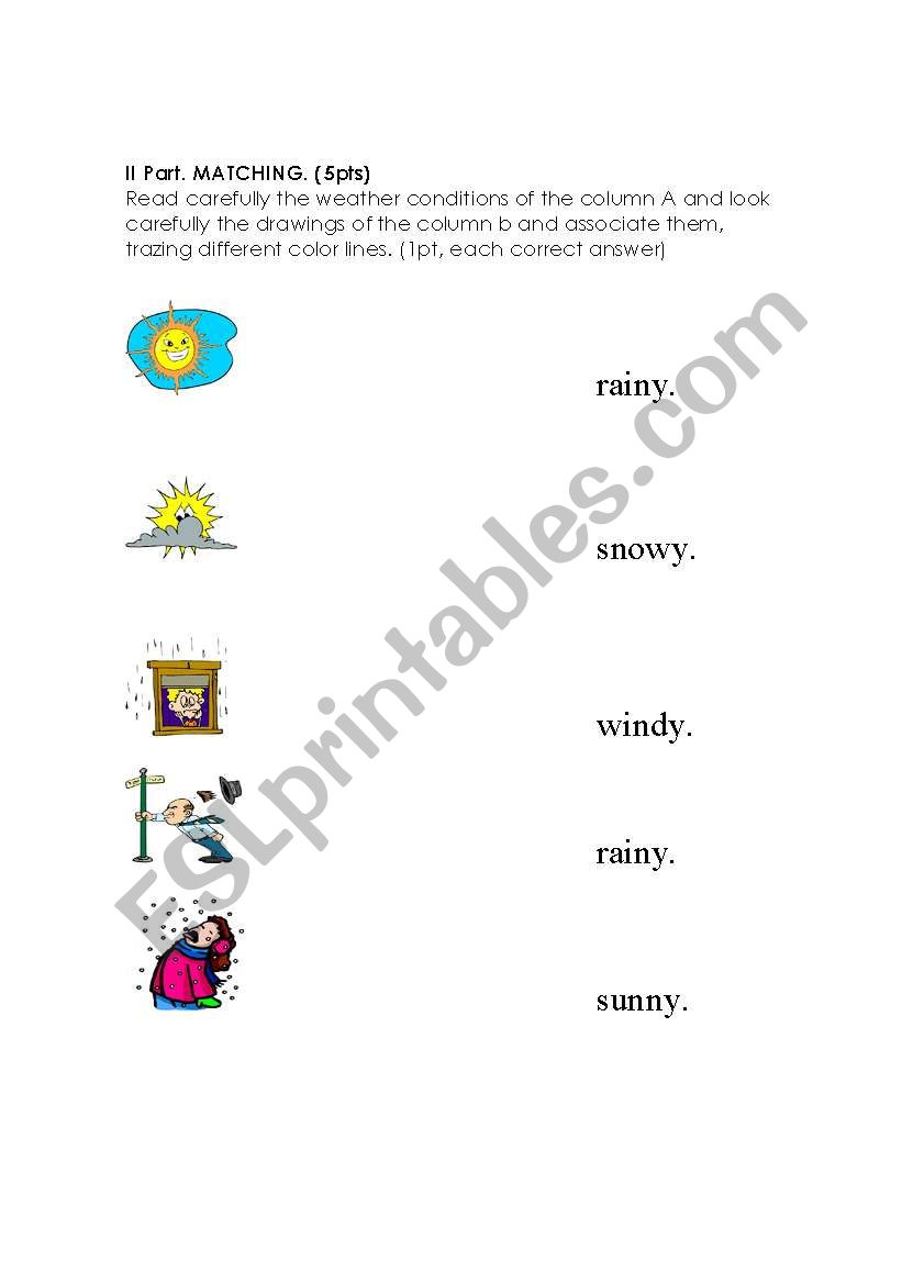 weather worksheet