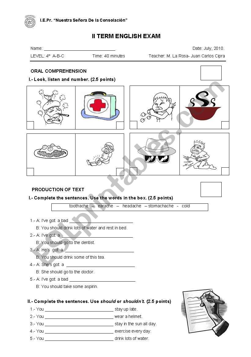 TEST worksheet