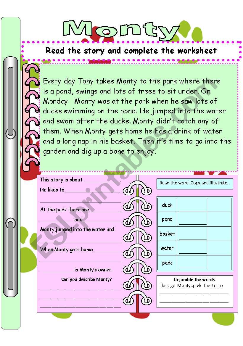 Monty worksheet