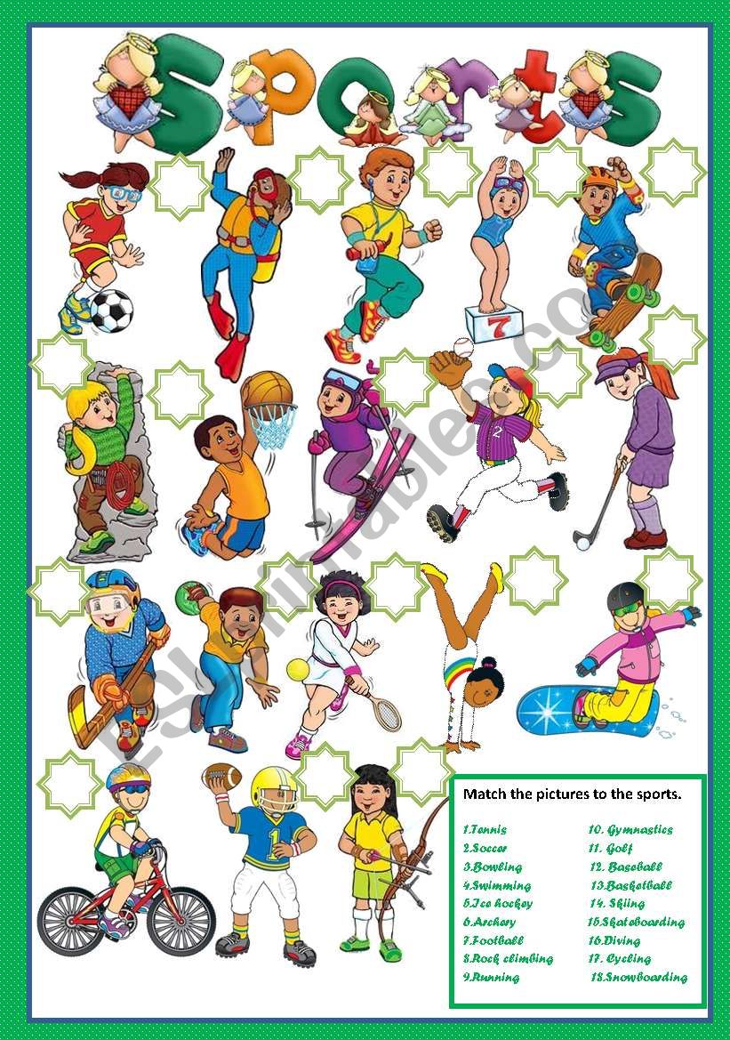 SPORTS - MATCHING worksheet