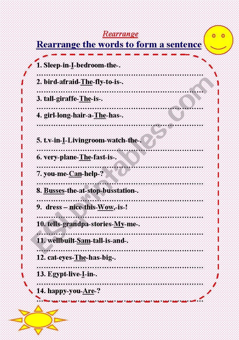 Word Order worksheet