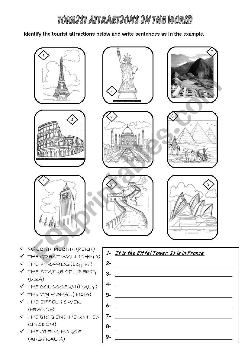 travel and tourism lesson activities