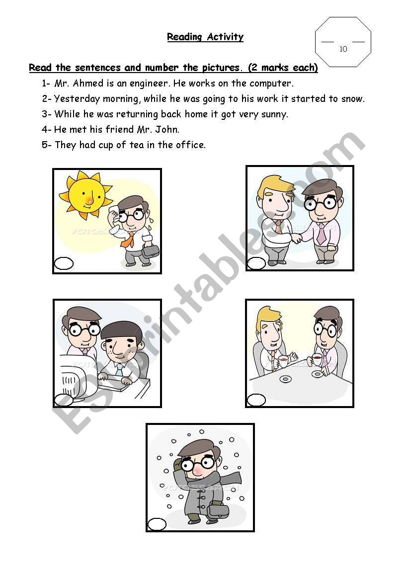 Reading Activity worksheet