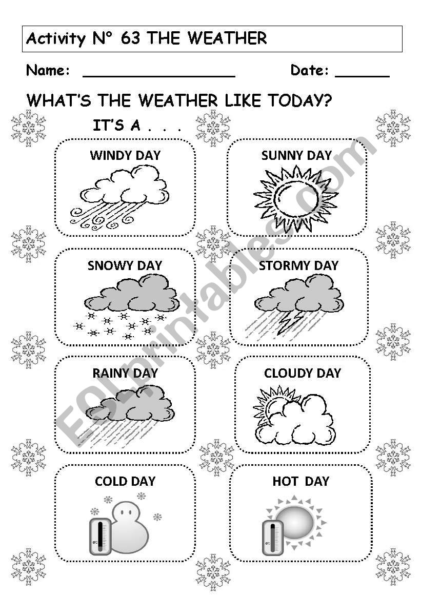 THE WEATHER worksheet