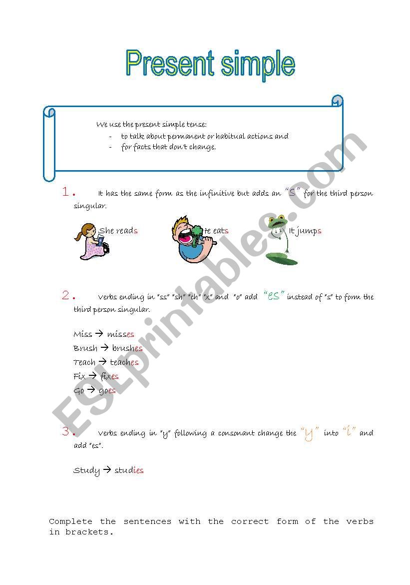 SIMPLE PRESENT worksheet