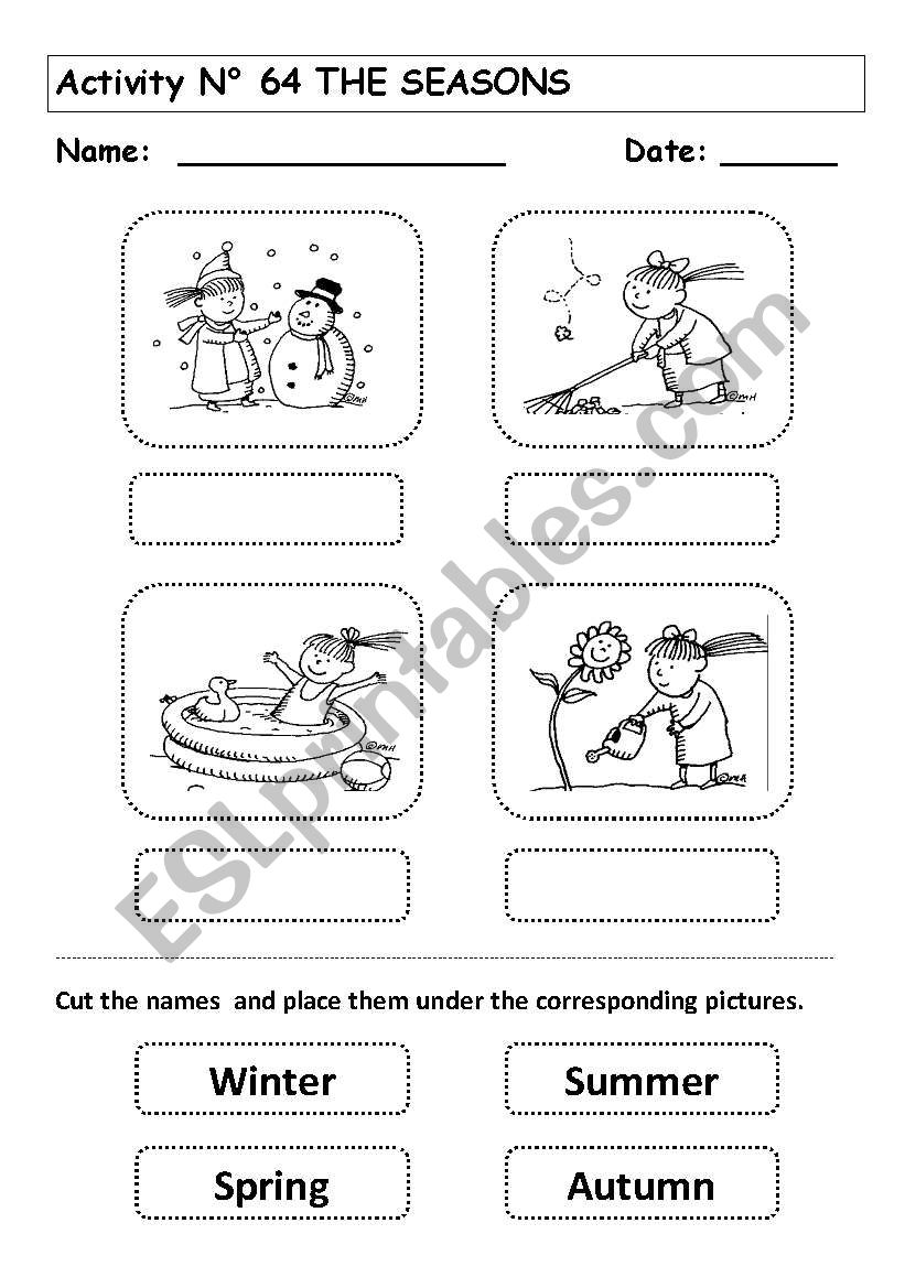 THE SEASONS worksheet