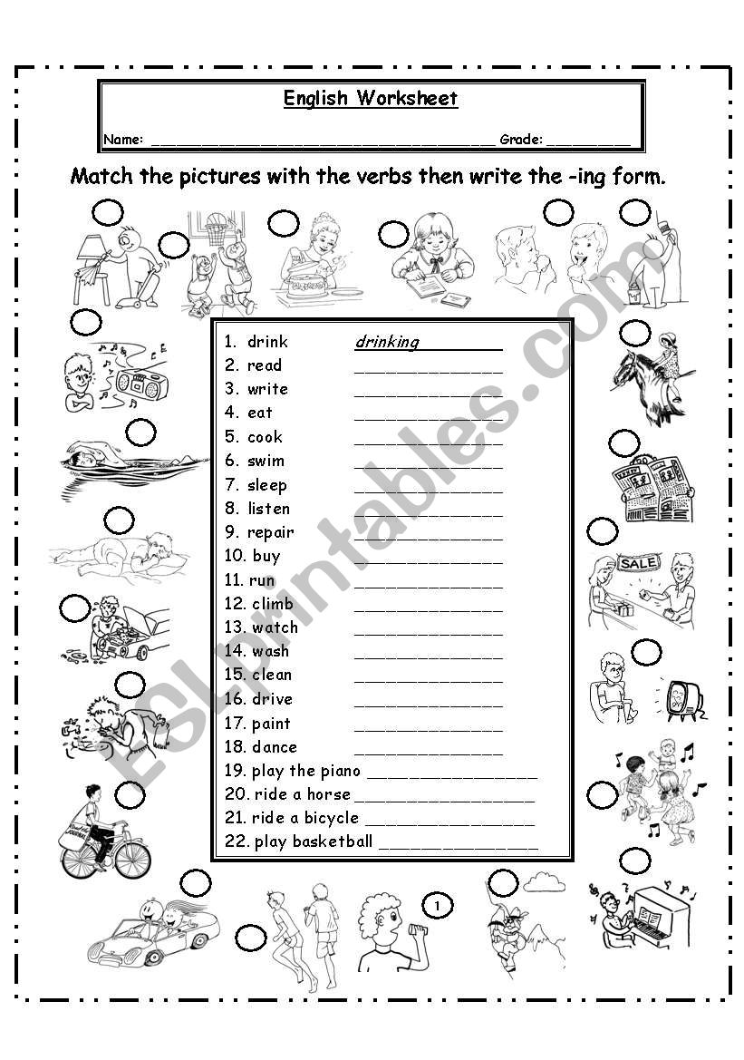 PRESENT CONTINUOUS TENSE 1 worksheet