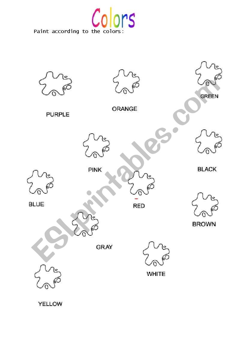 Colors worksheet
