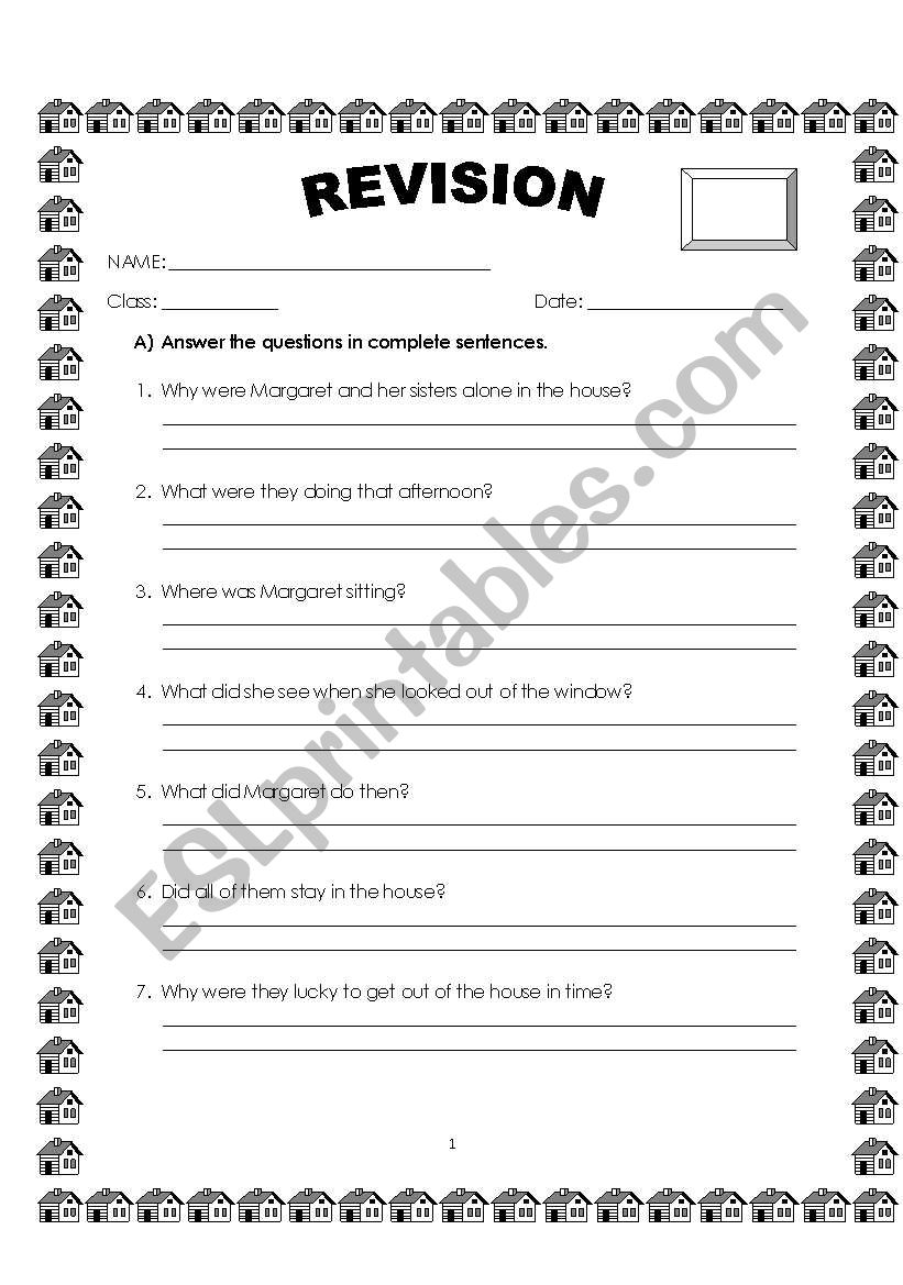 lucky escape worksheet