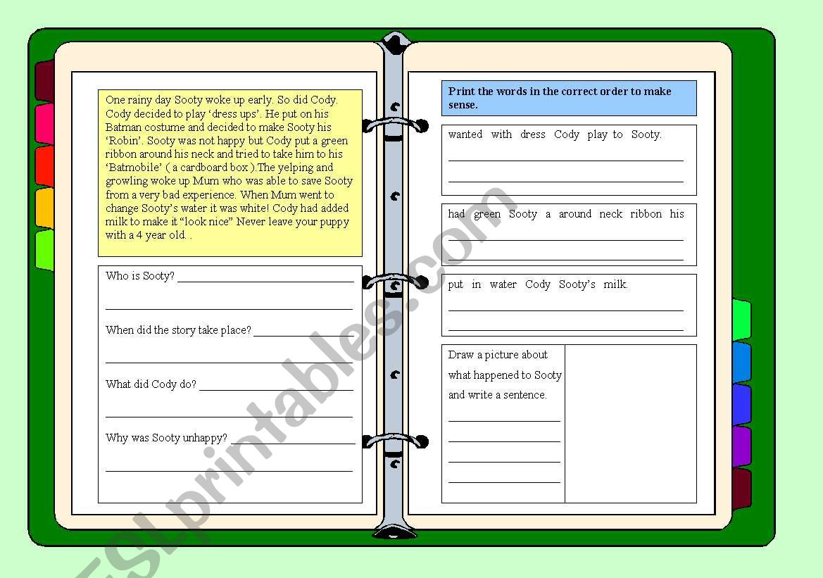 Sooty worksheet