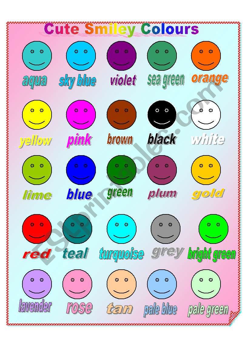 Cute Smiley Colours ** fully editable