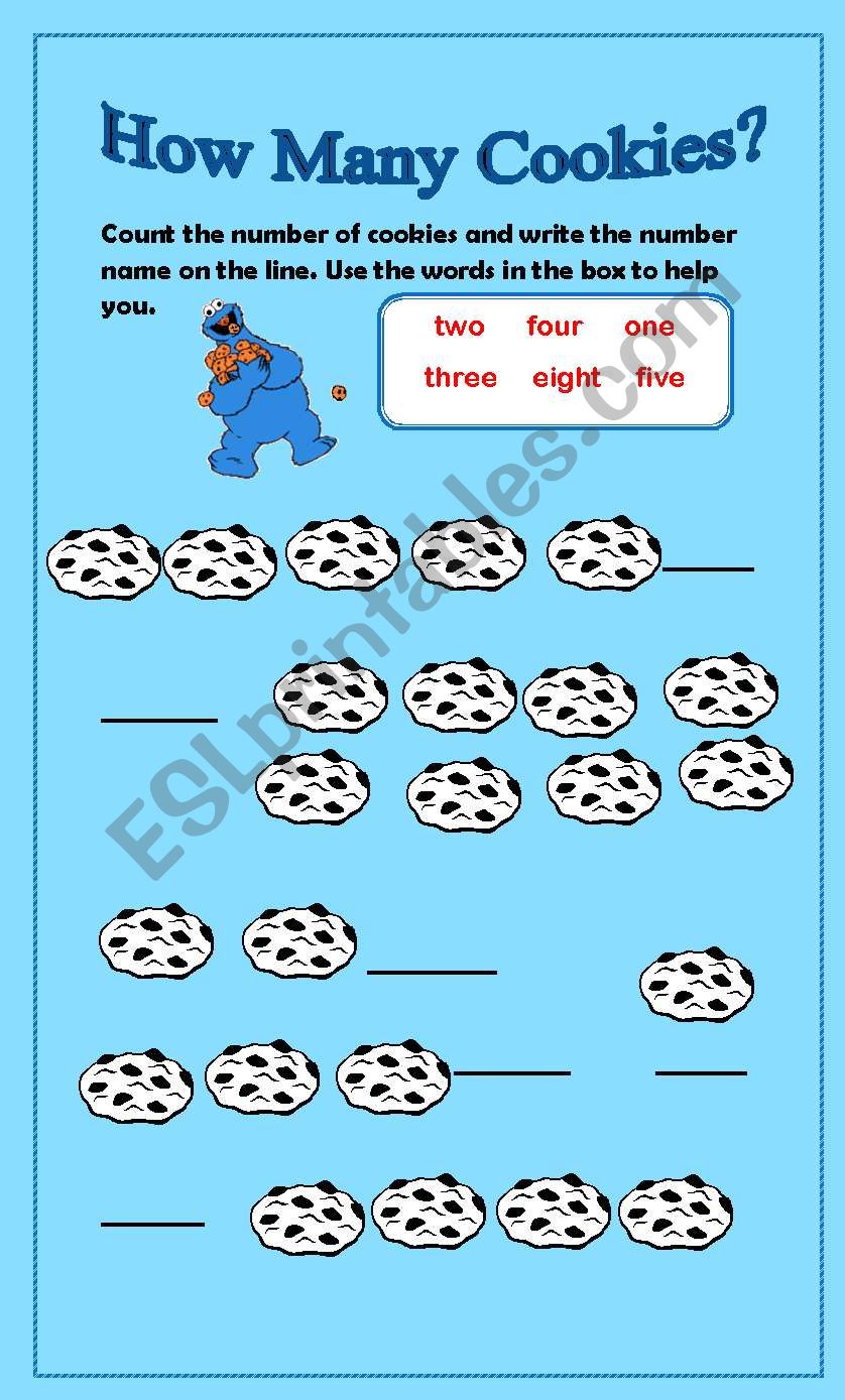 Count the Number of Cookies worksheet