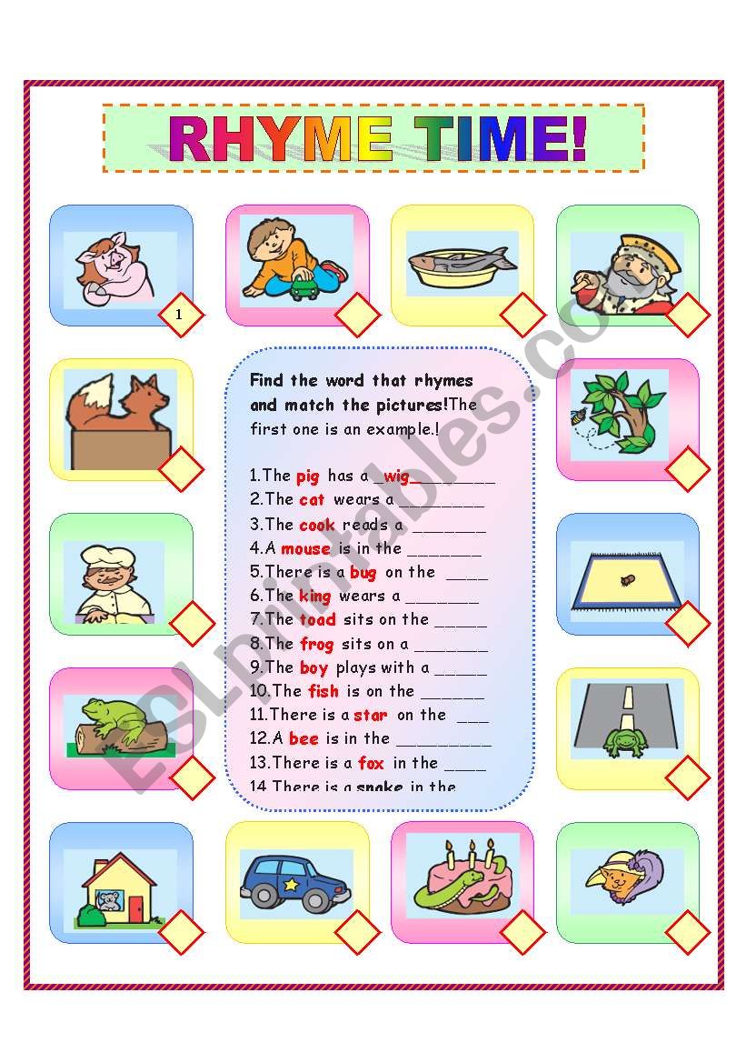 RHYME TIME worksheet