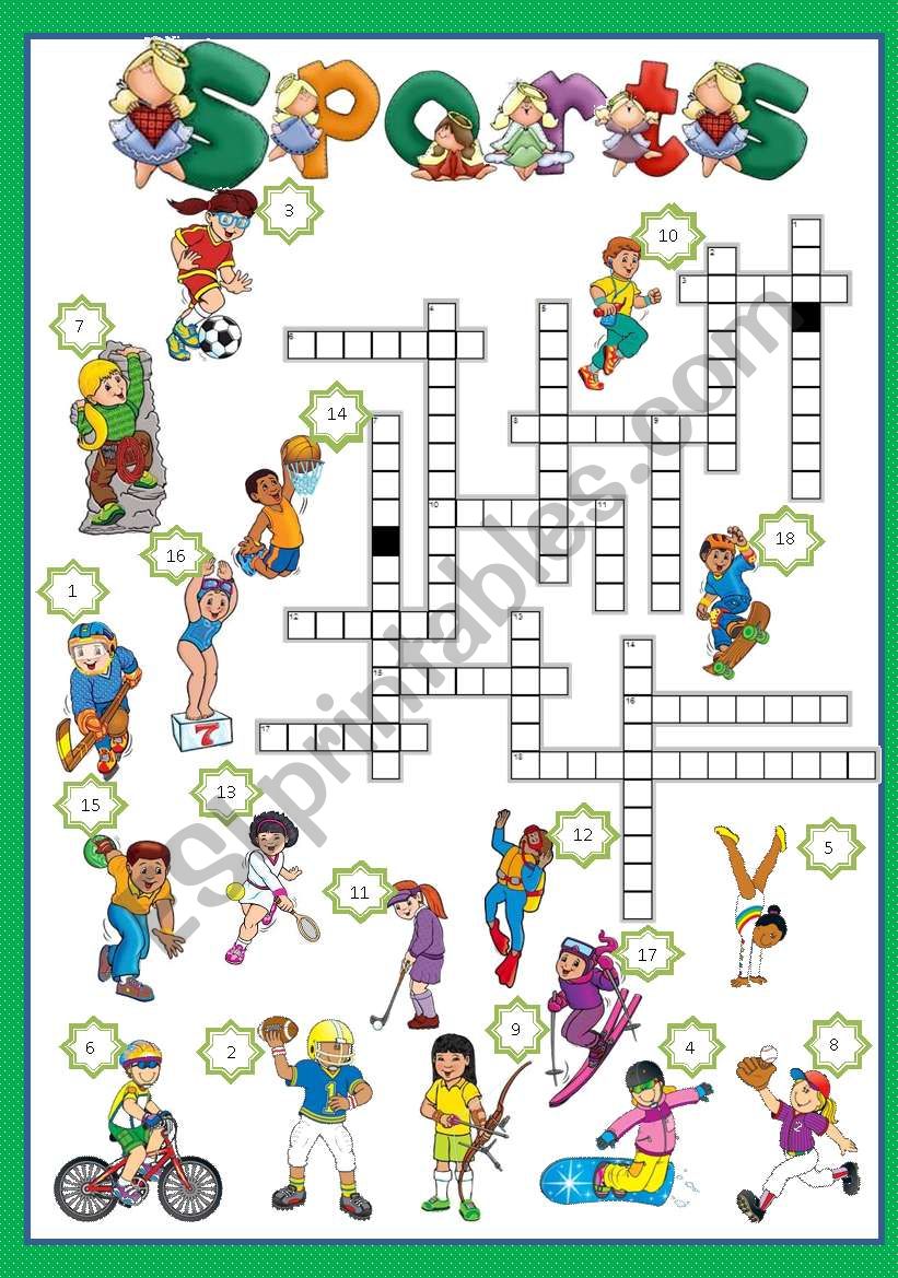 SPORTS - CROSSWORD worksheet