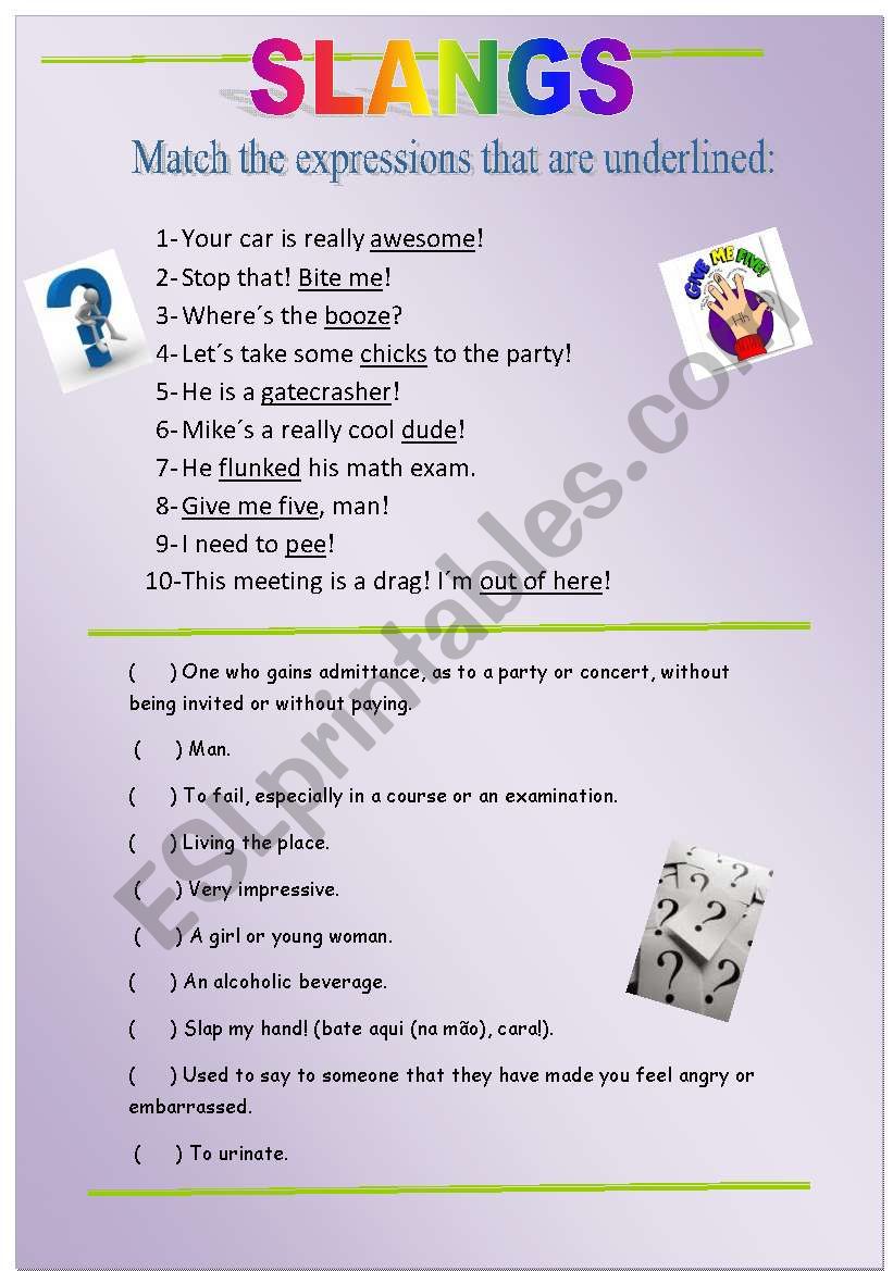 SLANG worksheet