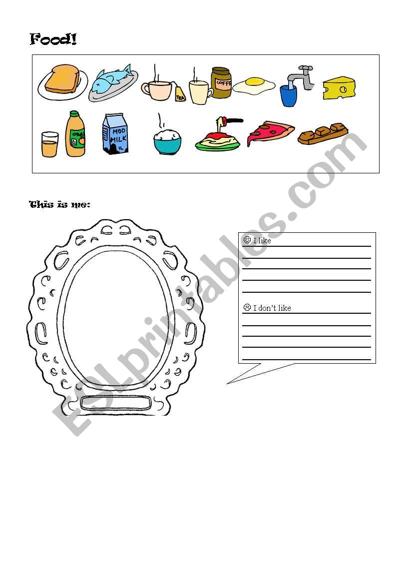 Foods worksheet