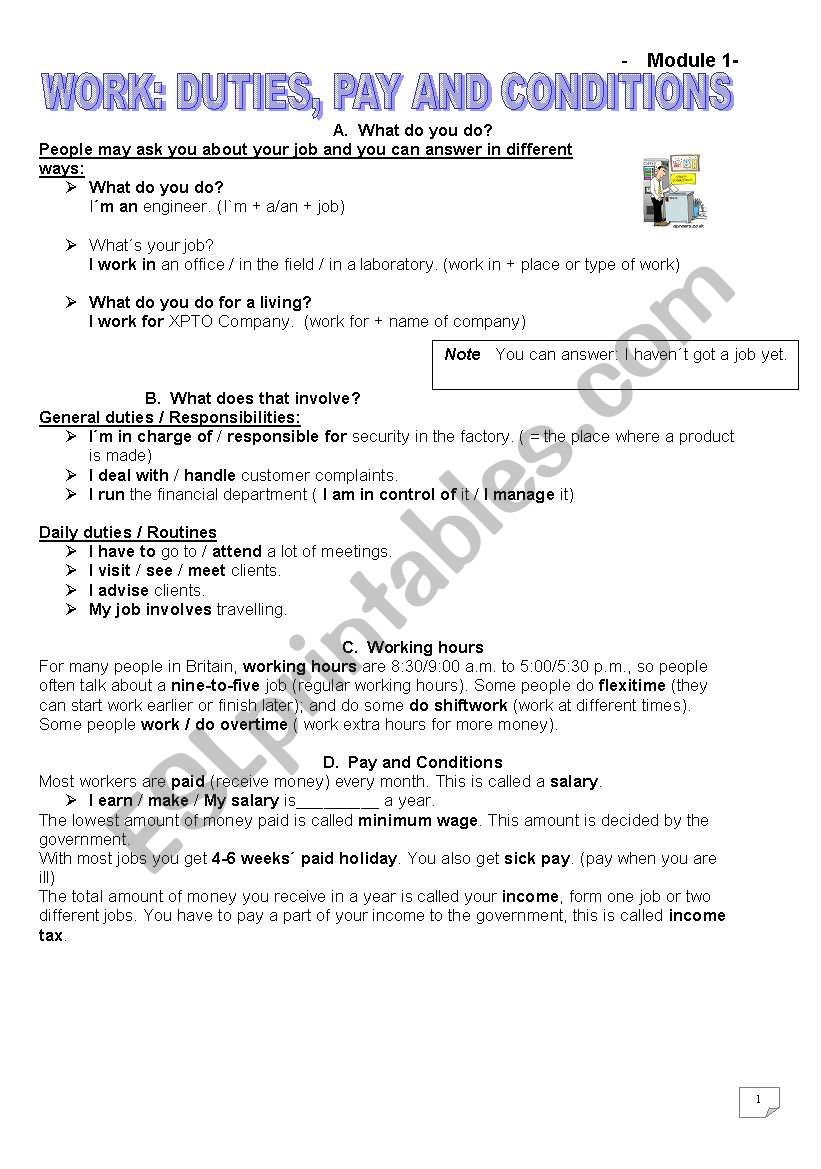 Business worksheet