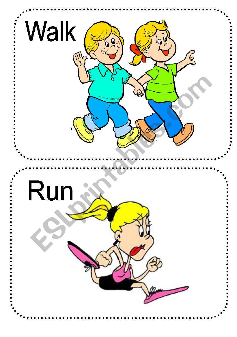 Action Flashcards Set B Esl Flashcards Verbs For Kids Printable ...