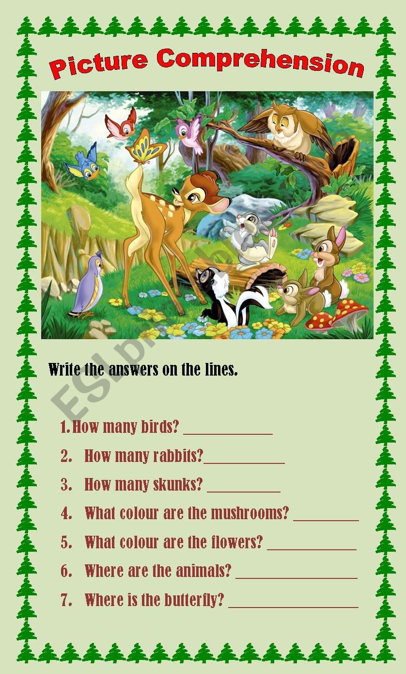 Picture Comprehension worksheet