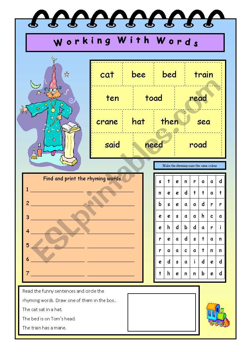 Rhyming words worksheet