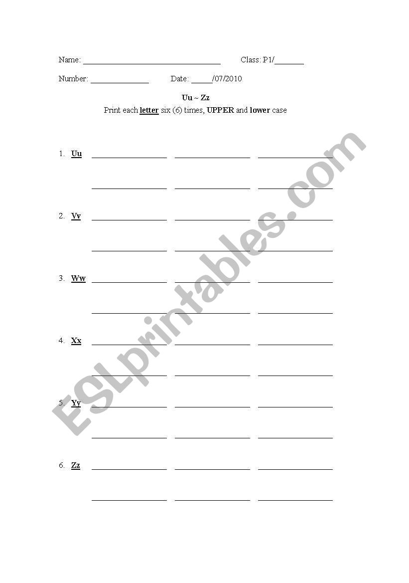 Phonics Worksheet worksheet