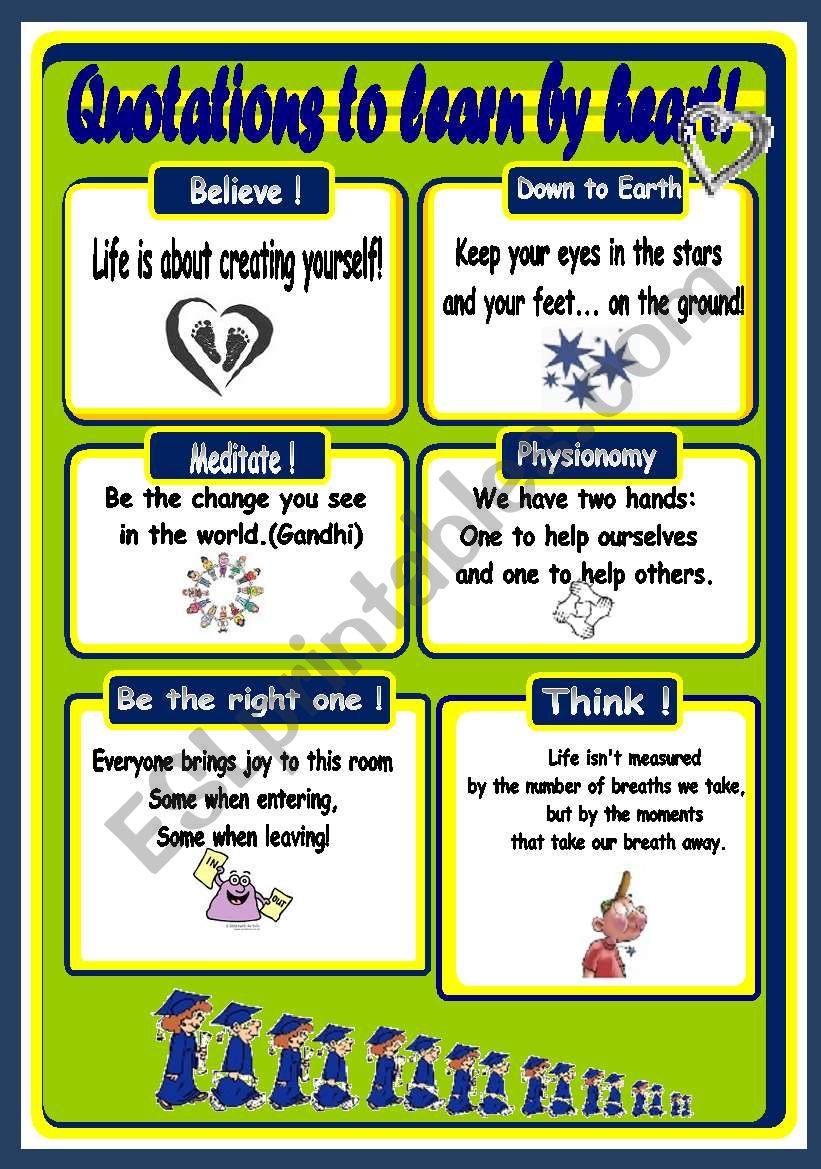 Quotation poster worksheet