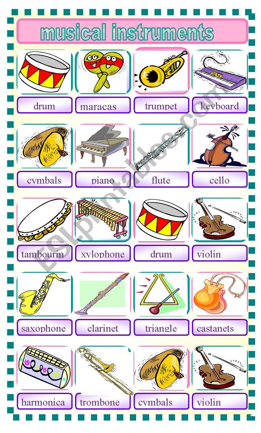 pictionary musical instrusments