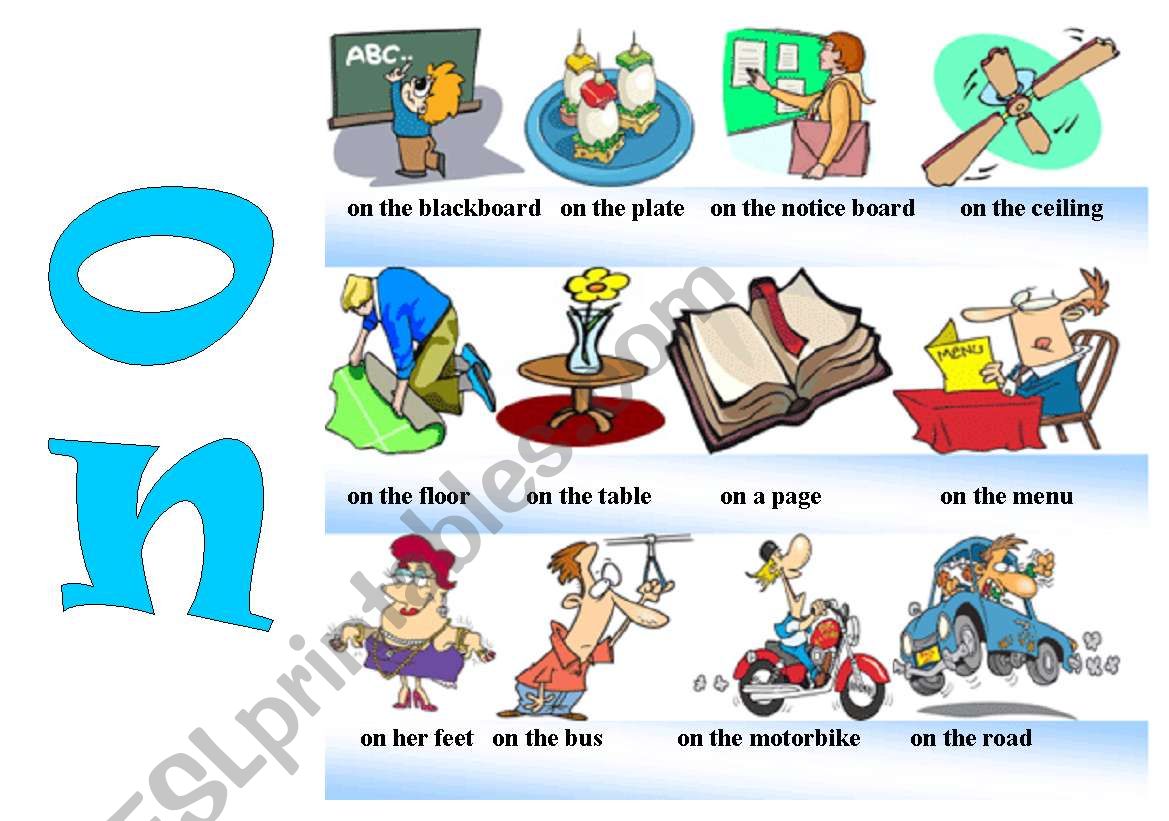 PREPOSITIONS OF PLACE worksheet