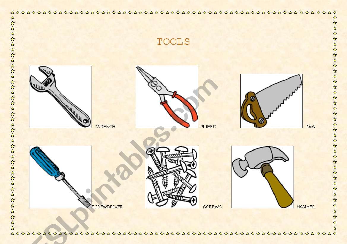 TOOLS - Pictionary worksheet