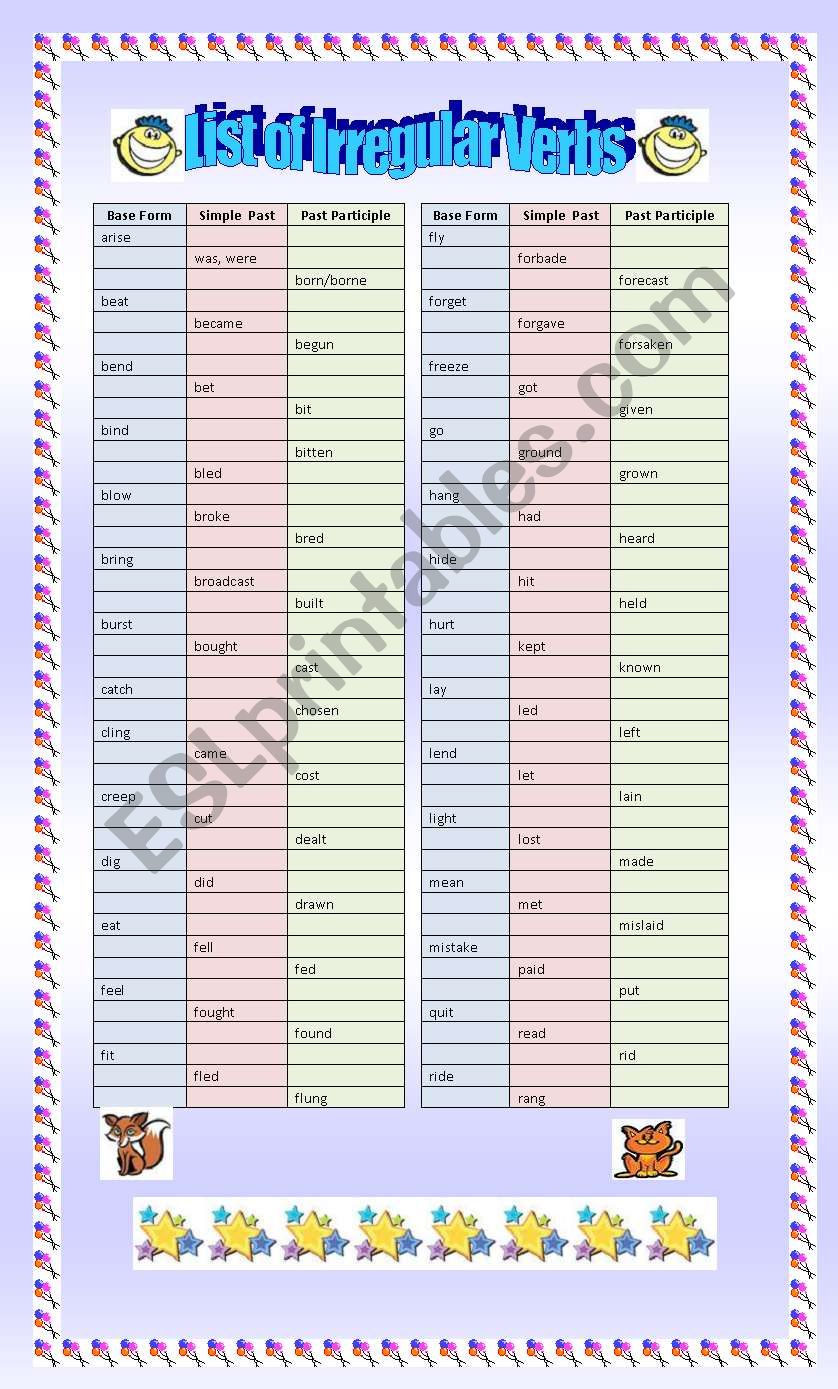 list-of-irregular-verbs-esl-worksheet-by-novita79