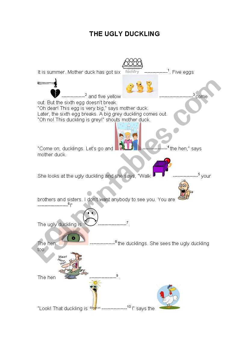 The Ugly Duckling worksheet