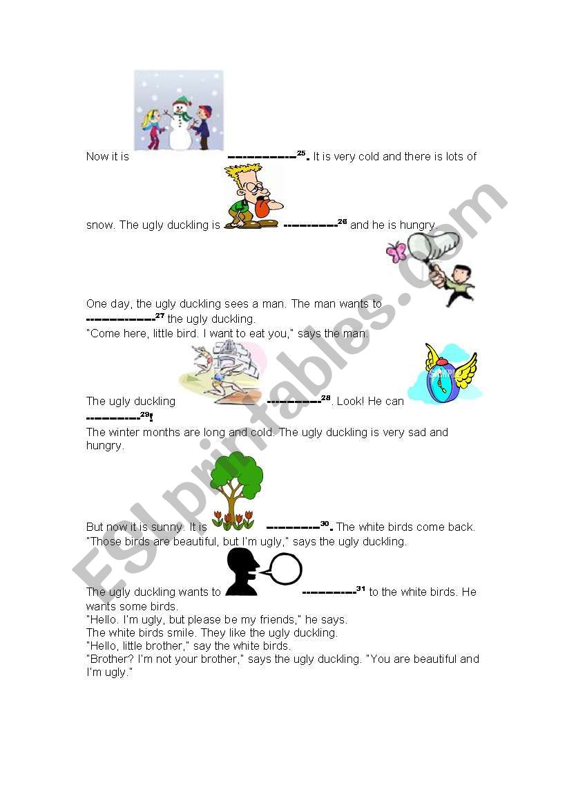 The Ugly Duckling worksheet